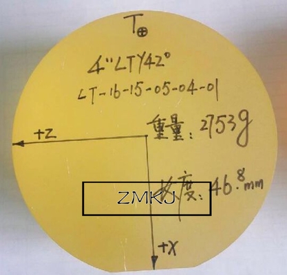 شراء Y- 42 ° LiTaO3 LiNbO3 Wafers 4 Inch Dia 100 mm with 46mm التصنيع عبر الإنترنت