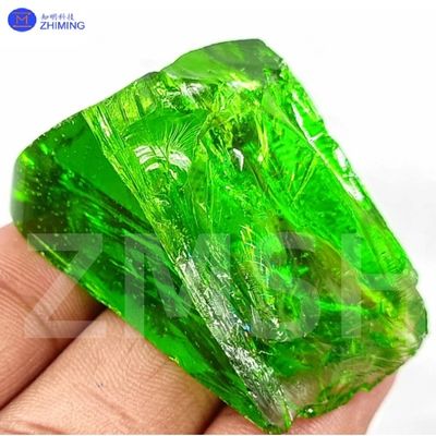شراء كريستالات الحجر الكريم المصنعة في المختبر (YAG) الخام غير المقطوعة خضراء التفاح التصنيع عبر الإنترنت